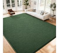 Larhom Modern Area Rug, 6x9 Feet Deep Green, Thickened Memory-Foam, Non-Slip, Washable