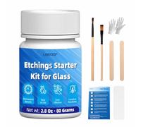 LARICEO 2.8 oz Glass Etching Kit, High-Adhesion Stencils for Crisp Results