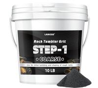 LARICEO Rock Tumbler Grit and Polish Refill, Step 1, Coarse 60/90, 10 lb | Professional Polish Stones Tumbling Supplies, Silicon Carbide Grit, for All Type Tumblers