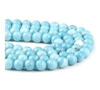 Larimar 100% Natural Loose Round Stone Beads Jewelry Making Necklace Gift 10mm
