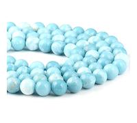 Larimar 100% Natural Loose Round Stone Beads Jewelry Making Necklace Gift 12mm