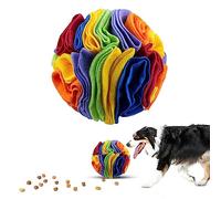 Larimuer Pet Snuffle Ball, Puzzle Sniffing Interactive Dog Ball for Blind Dogs Training Stress Relief Dog Enrichment Toys Treat Machine Washable (20cm, Rainbow Color)