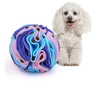 Larimuer Pet Snuffle Ball, Puzzle Sniffing Interactive Dog Ball for Blind Dogs Training Stress Relief Dog Enrichment Toys Treat Machine Washable (15cm, Macarons Color)