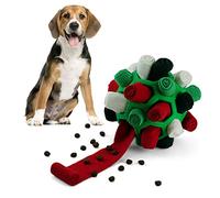 Larimuer Sniffing Ball for Dogs, Sniffing Carpet Sniffing Toy Interactive Dog Toy Portable Pet Snuffle Ball Toy for Small Medium Dogs Pet (Green Christmas)