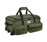 LARIPOP 150L Tactical Rolling Duffle Bag with Wheels, Green, Fashion | 32" Heavy Duty Tri-Wheel Gear Hauler, Expandable Military Duffel for Camping, Hunting, Sports, Deployment,