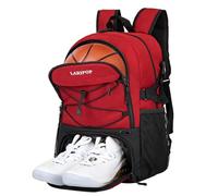 LARIPOP Basketball Bag,Basketball Backpack with Shoe Compartment and Ball Holder,Gifts for Men Water Resistant for Sports Bag Fits Soccer,Volleyball