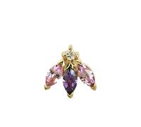Lark & Berry 14kt yellow gold Blossom sapphire earring One Size