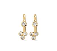 Lark & Berry 14kt yellow gold Trinity diamond earrings One Size