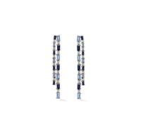 Lark & Berry sterling silver Blue Dahlia Tennis sapphire drop earrings One Size