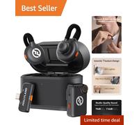 Lark M2S Lavalier Microphone - Compatible with iPhone, Android, PC, 30H Lifespan
