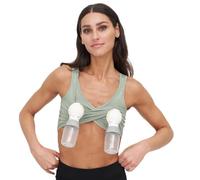 Larken X Nursing Bra: Hands-Free Pumping Bra & Nursing Bralette, Sage, L
