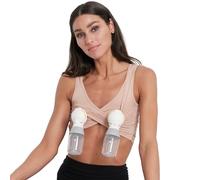 Larken X Relaxed Bra - All in One Nursing and Hands Free Pumping, Sand, XXL