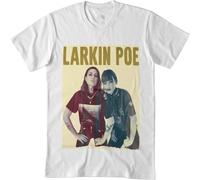 Larkin Poe Tour Slim Fit Men T Shirt Casual Graphic Tops White M