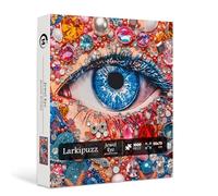 Larkipuzz Jewels Eye Puzzles for Adults 1000 Pieces, Colorful Diamond Pearls Eyes Puzzle, Hard Unique Impossible Gemstones Puzzle for Wall Decor