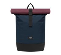 LARKSON Backpack Womens & Mens Red Blue - Janne - Casual Daypack for School, College, Work, Leisure - Roll Top Rucksack 20L - With 16 Inch Laptop Compartment - Water-Repellent