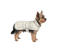 Larkson Dog Coat Beige Leo - Jonte - Raincoats for Small & Medium Dogs - 10,000 mm Water Column Waterproof Dog Coat - Adjustable - Reflective Elements