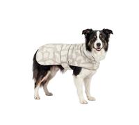 Larkson Dog Coat Beige Leo - Jonte - Raincoats for Small & Medium Dogs - 10,000 mm Water Column Waterproof Dog Coat - Adjustable - Reflective Elements