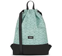 LARKSON Drawstring Bag Women & Men Pink Mint Green - No 7 - Gym Bag for Girls & Boys - Sports Sack with Inside Pocket - Water-Repellent