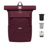 Larkson Roll Top Backpack Women & Men - No 4 - Rucksack for University, School, Office - College Laptop Bag 16 Inches - Water-Repellent