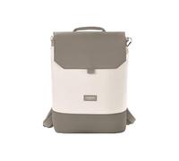 LARKSON Women's Backpack Cream Grey - Nina - Women's Laptop Backpack with 16-inch Laptop Compartment for University, Work & Travel - Medium-sized Rucksack - Water-repellent