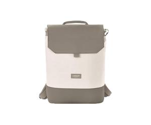 LARKSON Women's Backpack Cream Grey - Nina - Women's Laptop Backpack with 16-inch Laptop Compartment for University, Work & Travel - Medium-sized Rucksack - Water-repellent