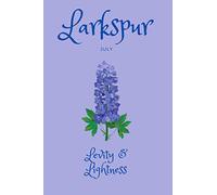 LARKSPUR, July: Birth month flower notebook, journal gift for her July birthday, personalised gift for girl or woman. (Birth Flower Series)
