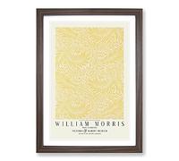 Larkspur with Border by William Morris Framed Print | A2 Walnut Framed Wall Art | Ready to Hang | Modern Nature Picture | Living Room Bedroom Lounge Office