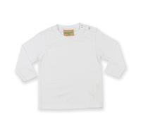 Larkwood Babies Long Sleeve Cotton T Shirt White 12-18