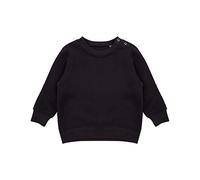 Larkwood Baby Unisex Crew Neck Sweatshirt With Shoulder Poppers (12/18mths) (Black)