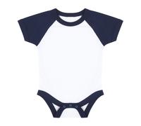 Larkwood Essential Short-Sleeved Baseball Bodysuit in White | Size: 3-6 m Larkwood White 3-6 m