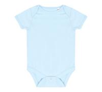 Larkwood Essential Short-Sleeved Bodysuit in Pale Blue | Size: 12-18 m Larkwood Pale Blue 12-18 m