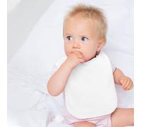 Larkwood Plain & Contrast Bib in White Larkwood White