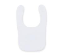 Larkwood Plain & Contrast Bib Pack of 2 in White Larkwood White