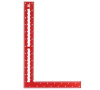 LARMEIL Carpenter Square - 8 x 12 Inch Right Angle Ruler, Laser Scales, Anodized Aluminum, Red