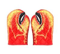 Laroal 1 Pair Crab Claw Oven Mitts Heat Resistant Cotton Microwave Gloves Cute Crab Claw Design Cotton Oven Mitts for Baking Cooking BBQ and Microwave Safe