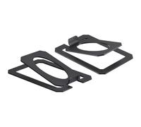 Laroal 1 Pair Tilted Speaker Stands 20° Angled Desktop Speaker Stands156x115x32mm Anti-Vibration Mount for Small Speakers Universal Fit (Black)