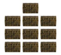 Laroal 10 Mini Pirate Treasure Chests Game Decoration Pirate Coin Box Plastic Treasure Storage Box Jewelry Case Vintage Pirate Jewelry Organizer Ideal for Party Decoration