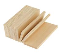 Laroal 10 Pieces 10cm Rectangular Pine Wood Boards 6mm Thick for Photography Props Handicrafts Paintings Sculpting DIY Modeling Wedding Decor Home Decoration Craft