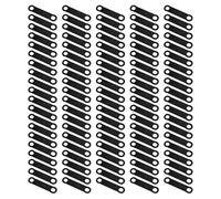 Laroal 100 Pack Clothing Hanger Strips Non-Slip Rubber Clothes Hanger Grips Clothing Strips for Wood Plastic Hangers Home Stores Use(Black 10.4 x 2cm)