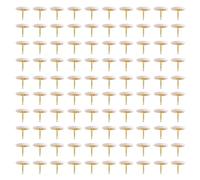 Laroal 100 Pcs Drawing Pins Flat Round Head Thumbtacks Metal Push Pins with Storage Box for Pinboard Map, Photo Wall Corkboard(White 10 x 10mm)