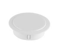 Laroal 100mm Outer Diameter Hole Cover Air Conditioning Hole Decorative Cap Pipe End Cap for Pipe Protection White Plastic Circular Locking Hole Insert for AC and Ventilation