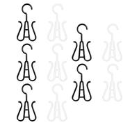 Laroal 10PCS Multi Functional Sports and Drying Hooks Wet and Dry Thicker and Thickened Plastic Double Head Hooks Suitable for Shoe Racks Coat Hangers