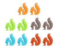Laroal 10PCS Silicone Tea Bag Holder For Cups Squirrel Tea Bag Holder Marker Tea Bag Holder Waterproof Clip Holder