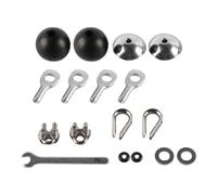 Laroal 17pcs Cable Attachments For Gym Solid Rope Attachments For 5mm Gym Pulley Cable Machine Fitness Equipment For Home Gym Cable Replacement Parts Rope Attachments