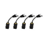 Laroal 2 in 1 Twisted Pair Transmitter Video Power Audio Transceiver Cable Connector for 720P/960P/1080P/5MP/8MP CCTV Security Camera (2 Pairs)