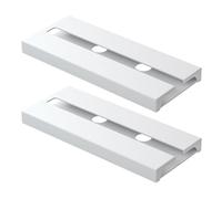 Laroal 2 Pack Wine Glass Rack No Drilling Plastic Wine Glass Holder Storage Hanger Under Cabinet Stemware Rack Wine Cup Hanging Shelf Display Stand(White)