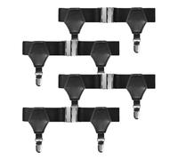 Laroal 2 Pair Socks Garters Socks Clip Men's Socks Braces Adjustable Socks Holder Stocking Garter Adjustable Suspender Clips Non-Slip Sock Straps(Black)