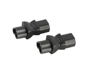Laroal 2 Pcs Socket Converter IEC 320 C13 Female to C6 Male 3-Pin Cloverleaf AC Power Adapter for Power Supply Conversion and More