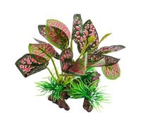 Laroal 2 Pieces Reptile Artificial Simulation Plants Reptile Accessories Terrarium Plant Decoration Supplies Aquarium Fish Tank Plants Amphibian Habitat Hiding Tank