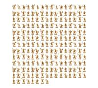 Laroal 200Pcs Mini Soldiers Model Miniature Soldiers Figures 1:72 Medieval Figures Playset Plastic Soldiers Roman Soldier Cake Toppers (Golden)